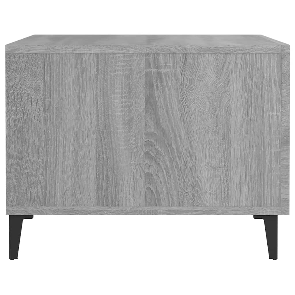 Tables basses avec pieds en métal 2 pcs Gris Sonoma 50x50x40 cm