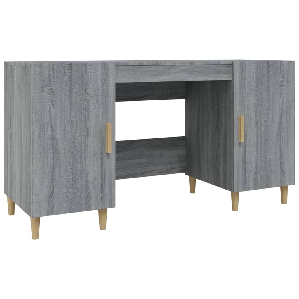 Bureau Sonoma gris 140x50x75 cm matériau bois