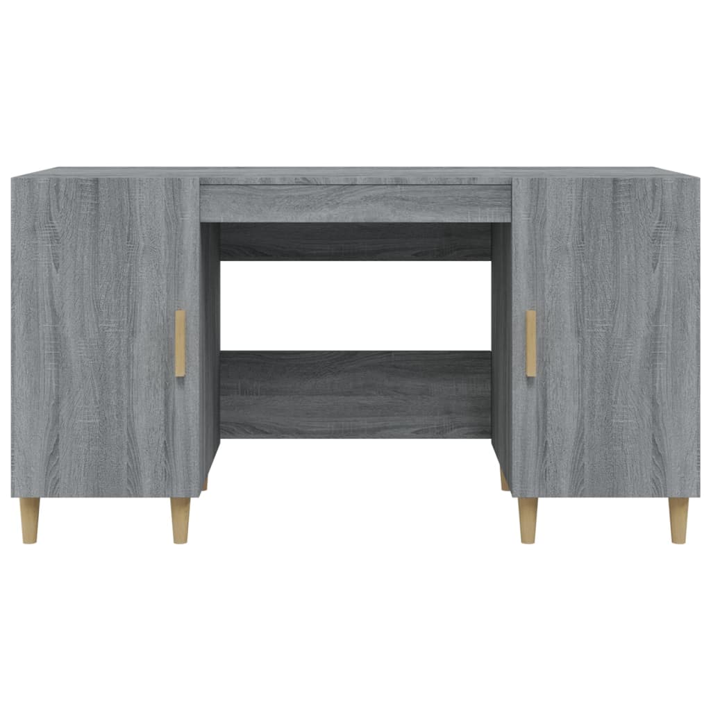 Bureau Sonoma gris 140x50x75 cm matériau bois