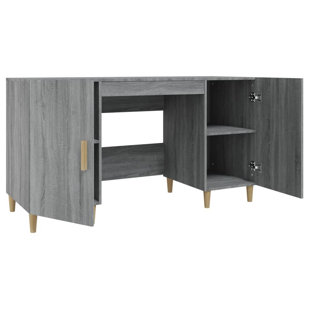 Bureau Sonoma gris 140x50x75 cm matériau bois