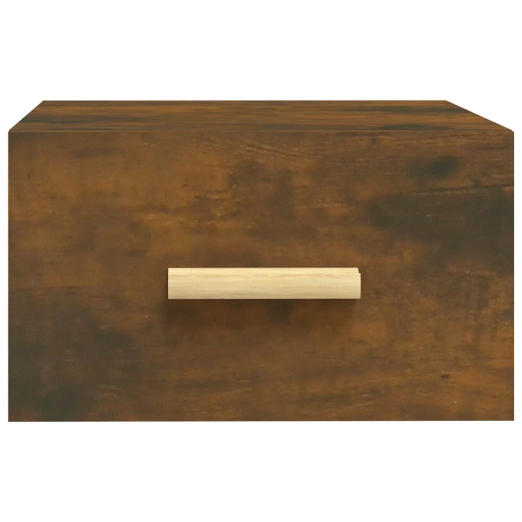 Wall-mounted bedside table smoked oak 35x35x20 cm