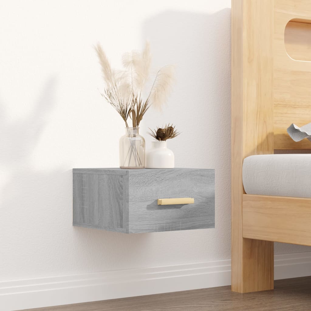 Wall Bedside Tables 2 pcs. Gray Sonoma 35x35x20 cm