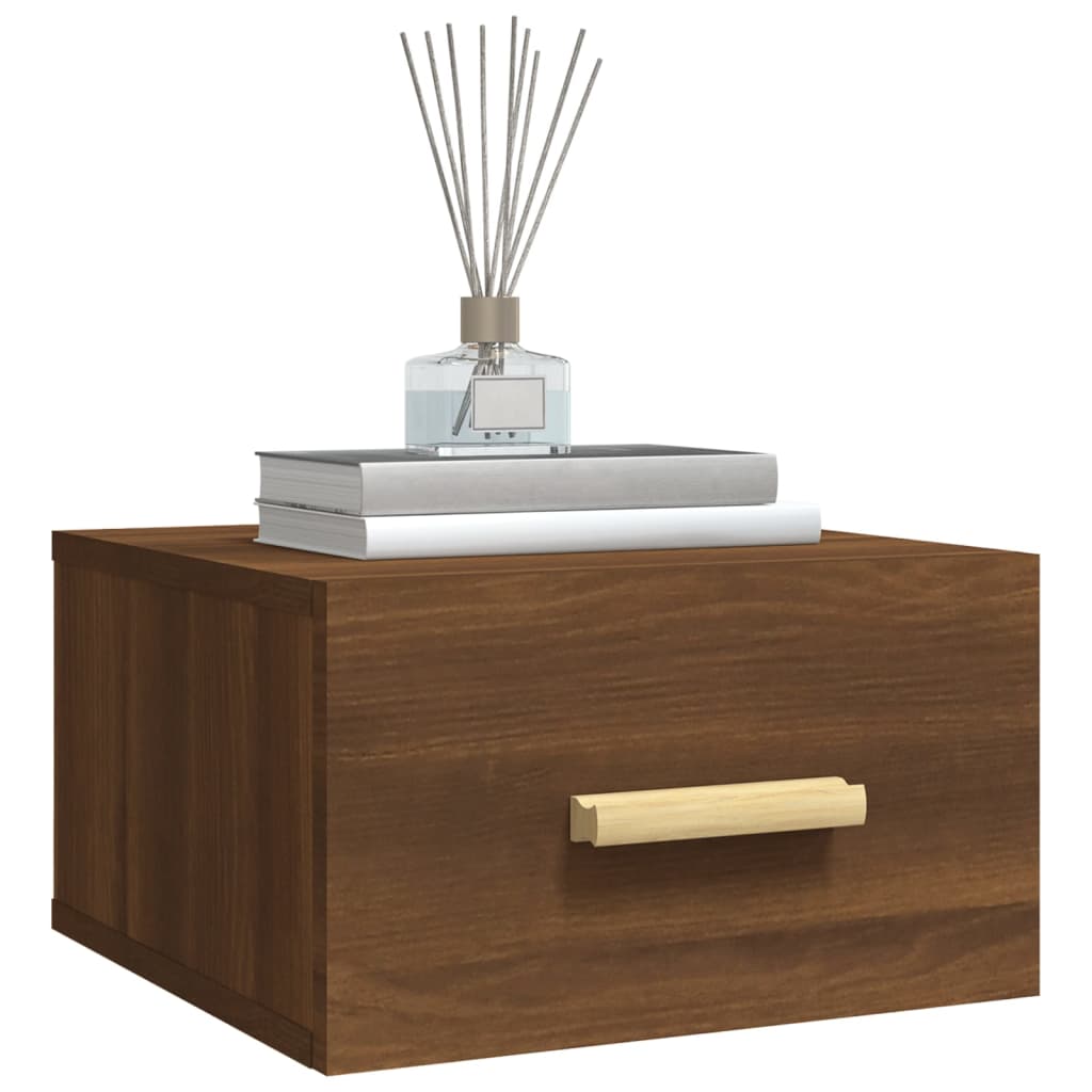 Wall Bedside Tables 2 pcs. Brown Oak Look 35x35x20 cm
