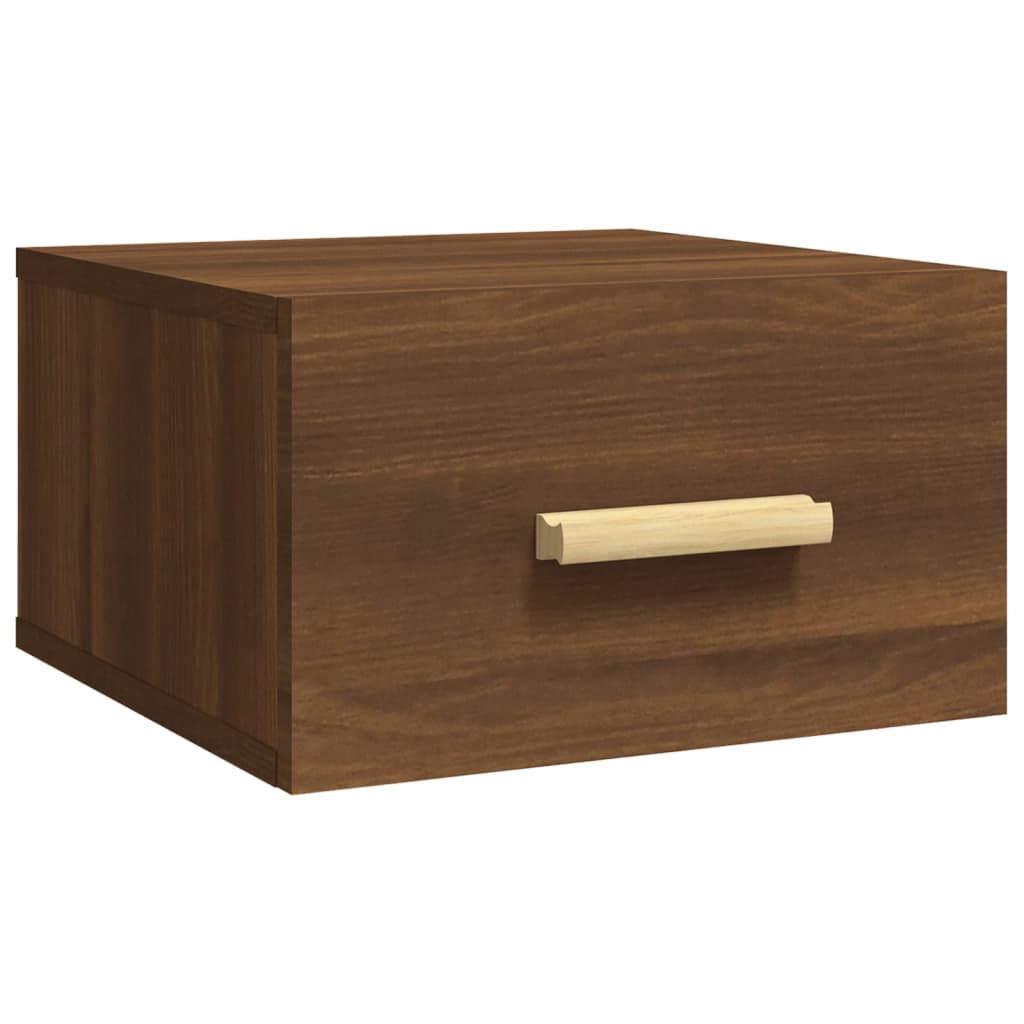 Wall Bedside Tables 2 pcs. Brown Oak Look 35x35x20 cm