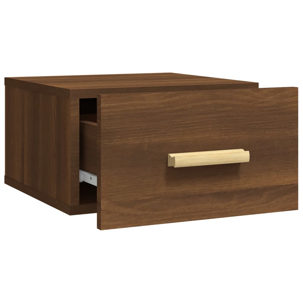 Wall Bedside Tables 2 pcs. Brown Oak Look 35x35x20 cm