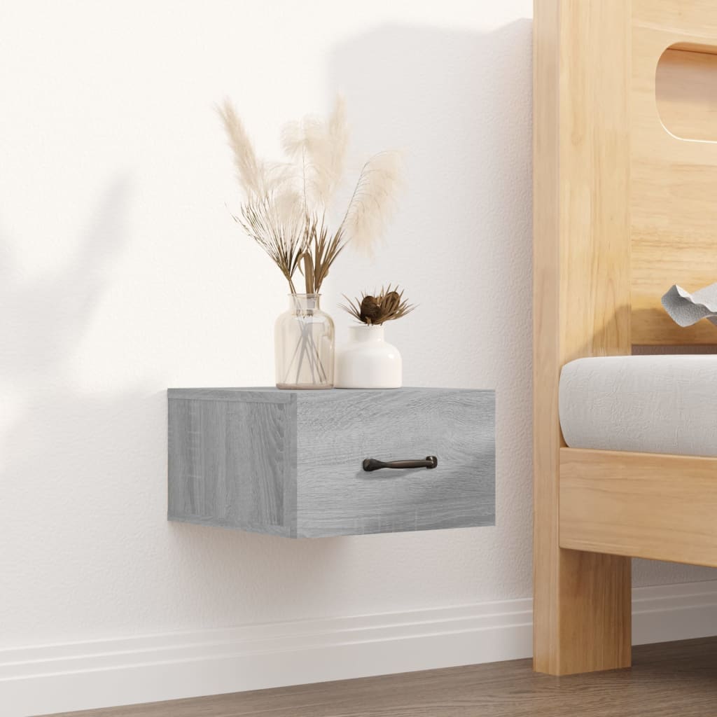 Wall Bedside Tables 2 pcs. Gray Sonoma 35x35x20 cm