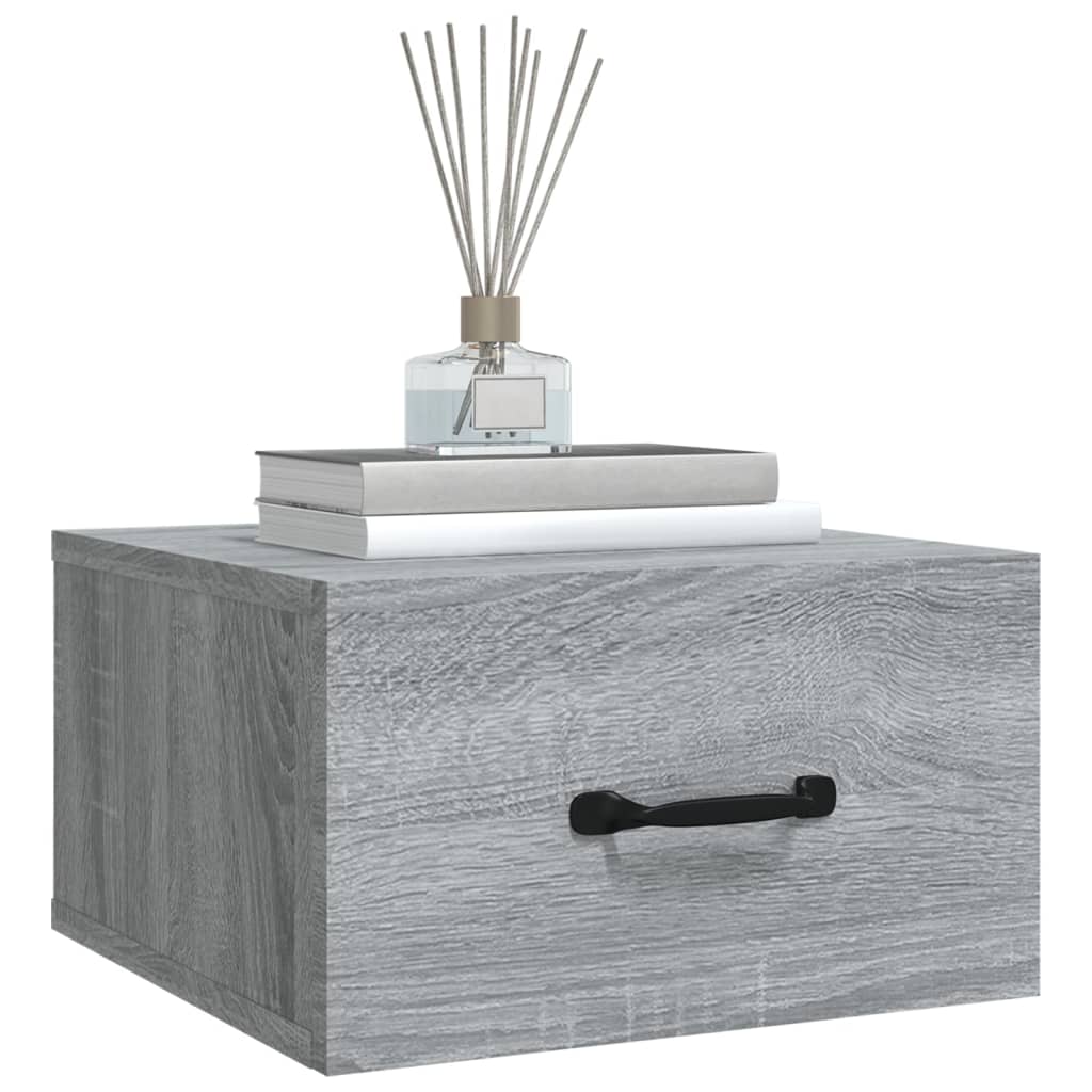 Wall Bedside Tables 2 pcs. Gray Sonoma 35x35x20 cm