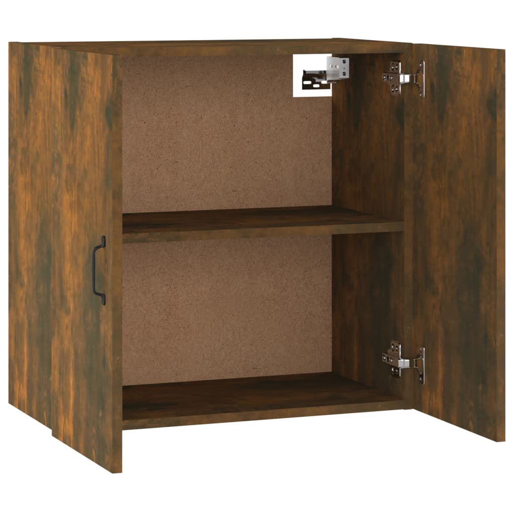 Armoire murale chêne fumé 60x31x60 cm matériau bois
