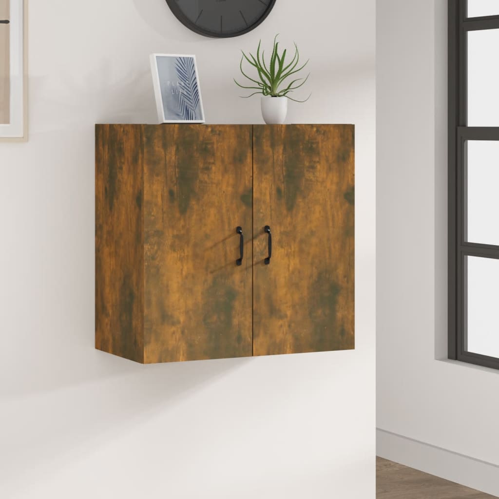 Armoire murale chêne fumé 60x31x60 cm matériau bois