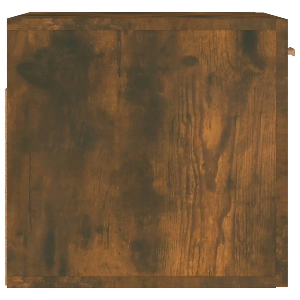 Wall Cabinet Smoked Oak 80x35x36.5 cm Wood Material