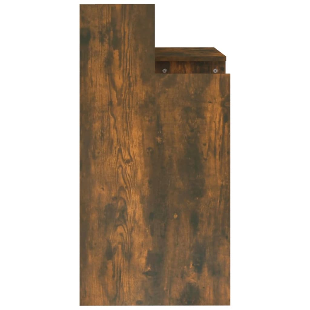 Desk with LEDs Smoked Oak 97x45x90 cm Wood Material