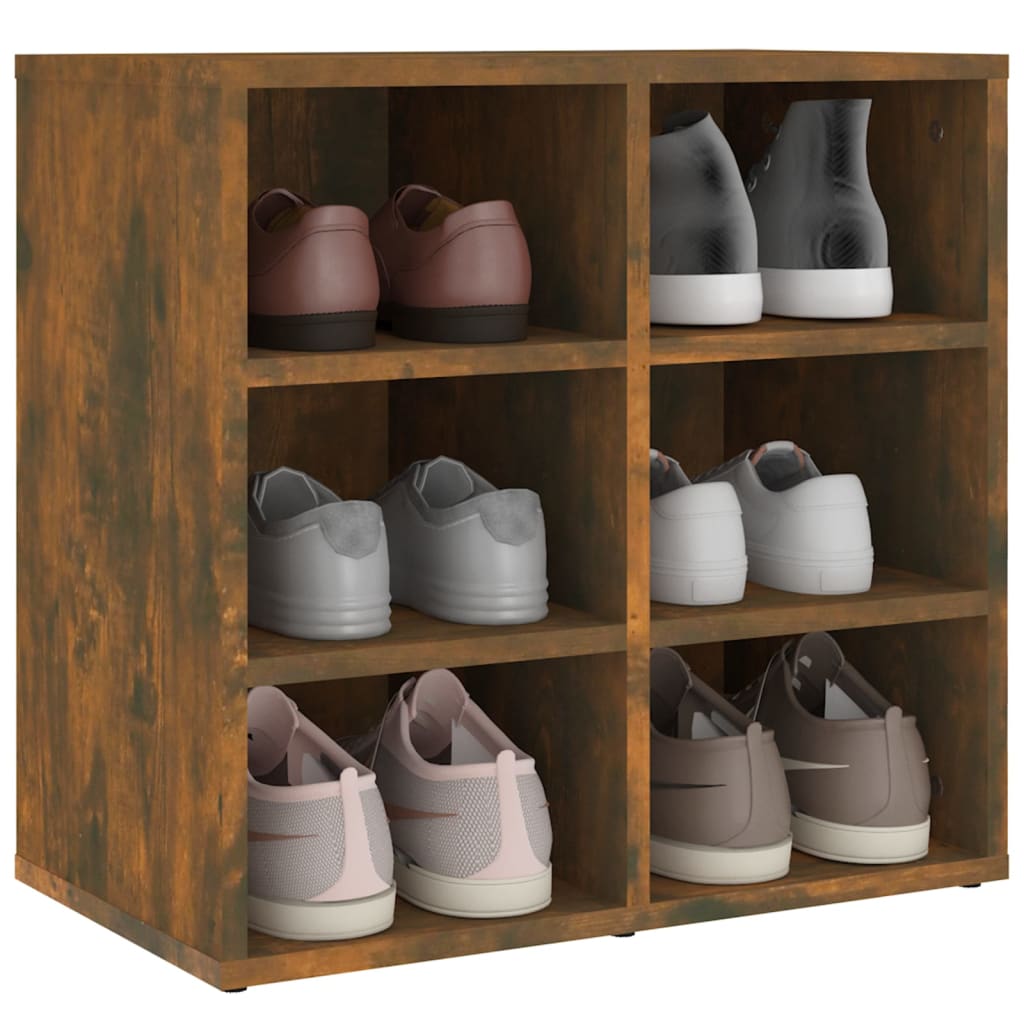 Shoe rack smoked oak 52.5x30x50 cm