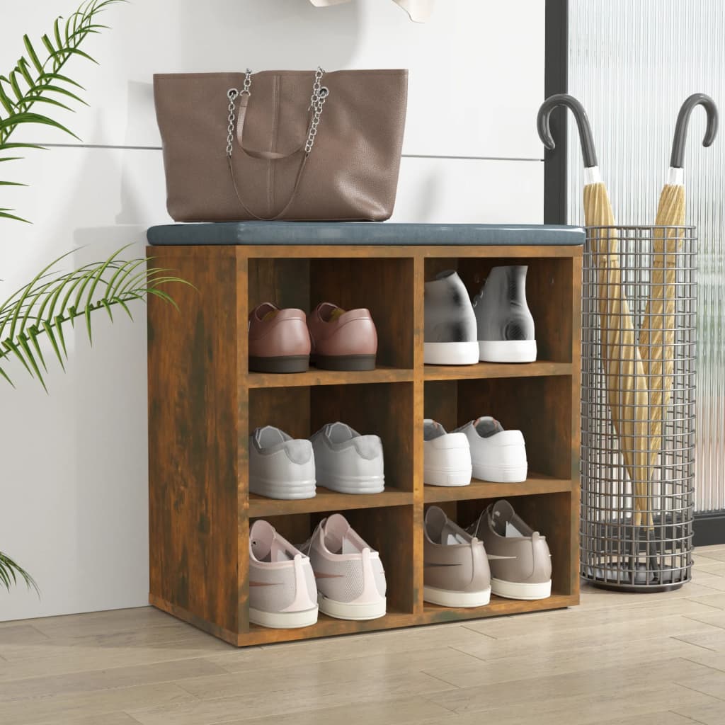 Shoe rack smoked oak 52.5x30x50 cm