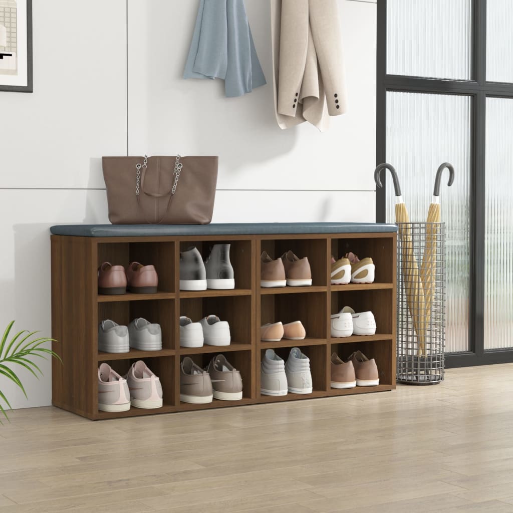 Étagères à chaussures 2 pcs. Aspect chêne brun 52,5x30x50 cm