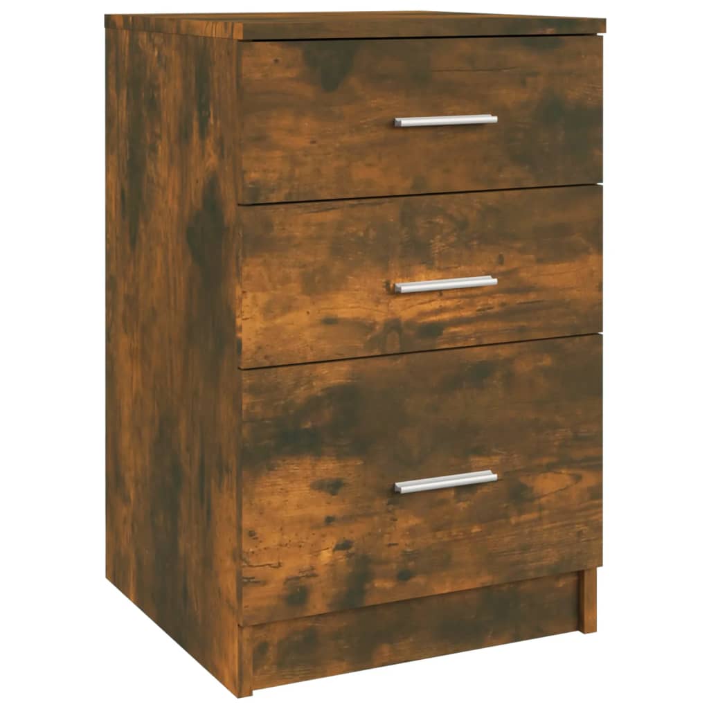 Bedside table smoked oak 40x40x63 cm wood material
