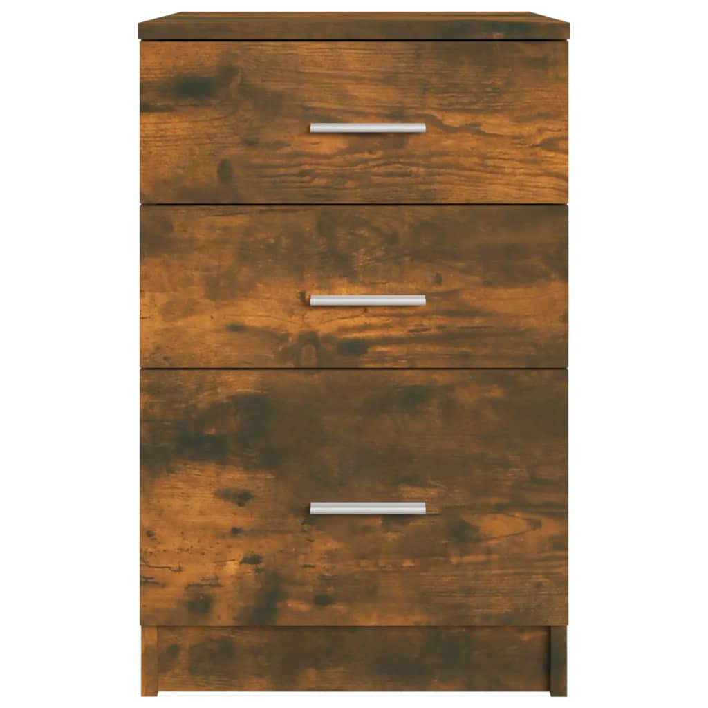 Bedside table smoked oak 40x40x63 cm wood material