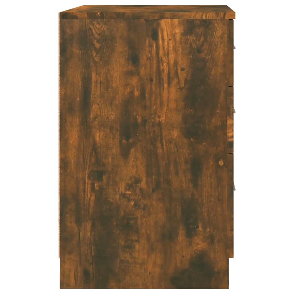 Bedside table smoked oak 40x40x63 cm wood material