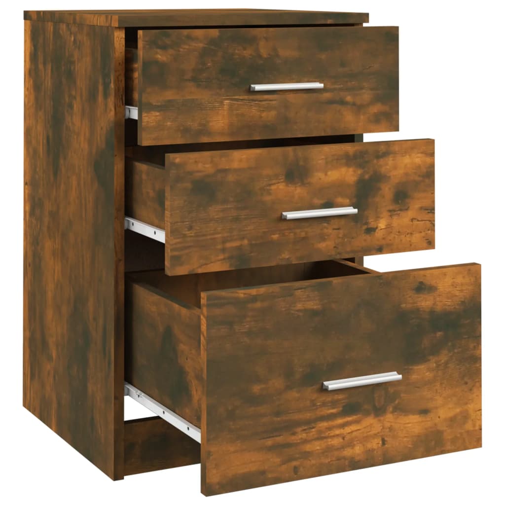 Bedside table smoked oak 40x40x63 cm wood material