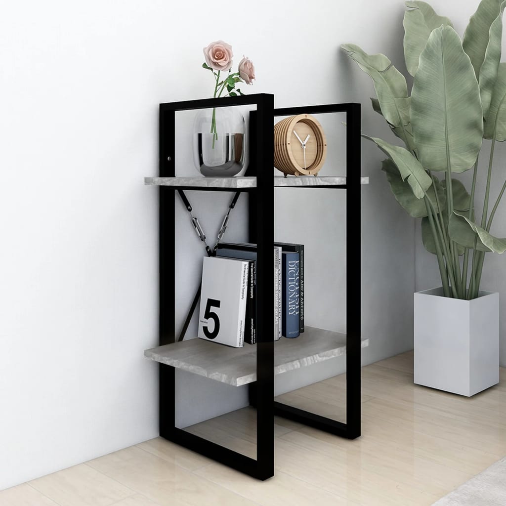 Bookcase 2 Compartments Grey Sonoma 40x30x70 cm Wood Material