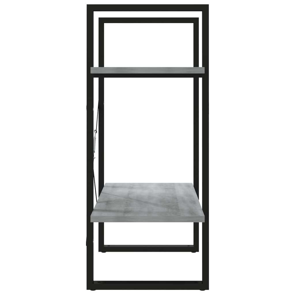 Bookcase 2 Compartments Grey Sonoma 60x30x70 cm Wood Material