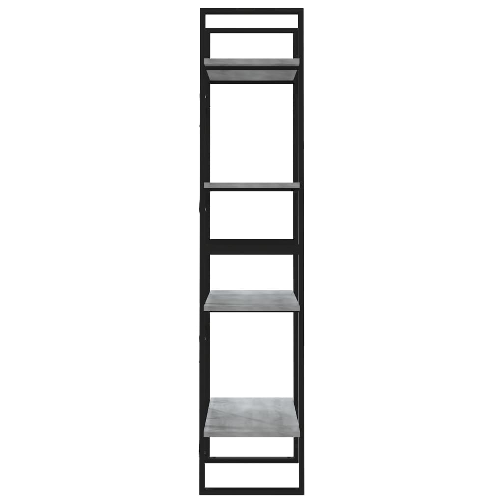 Bookcase 4 Compartments Grey Sonoma 60x30x140 cm Wood Material