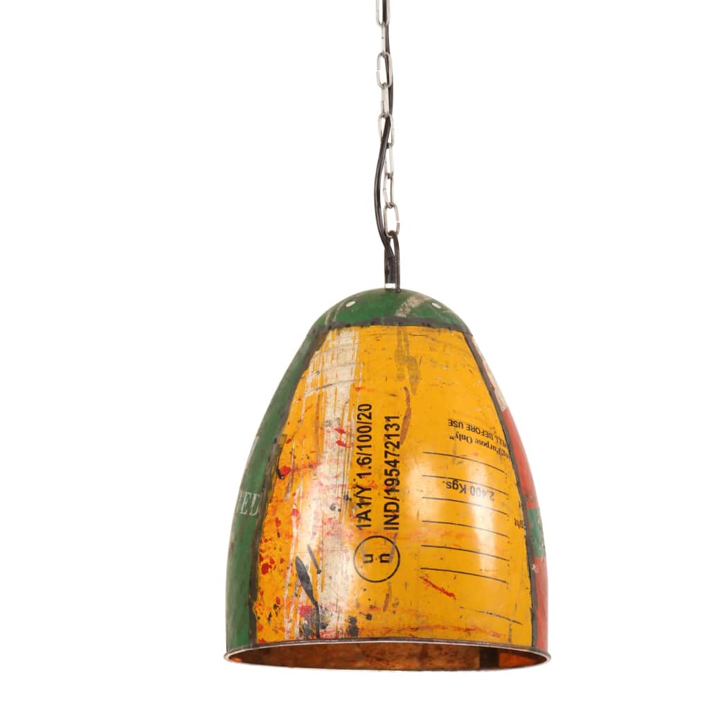 Lampe suspendue style industriel 25 W multicolore ronde 32 cm E27