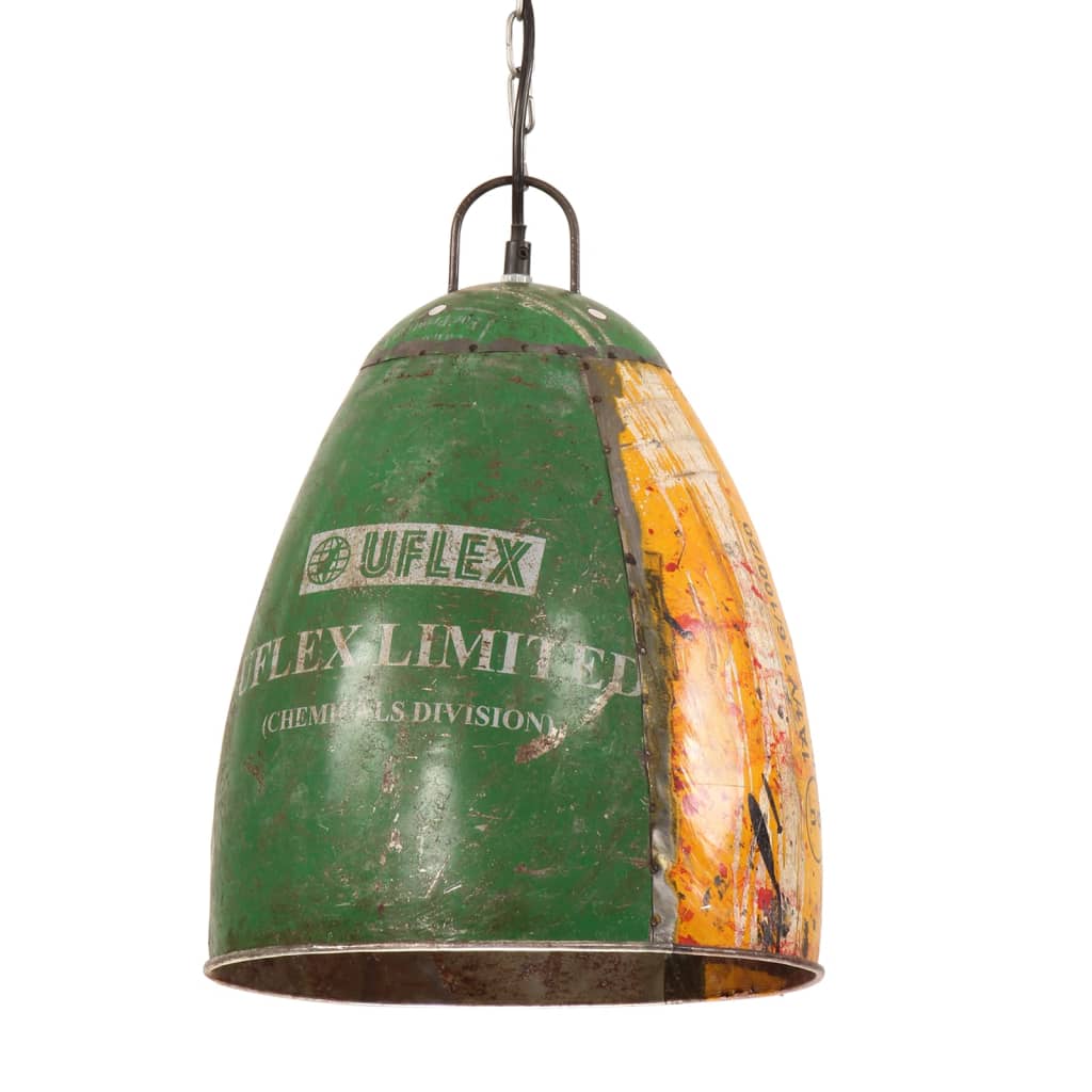 Lampe suspendue style industriel 25 W multicolore ronde 32 cm E27