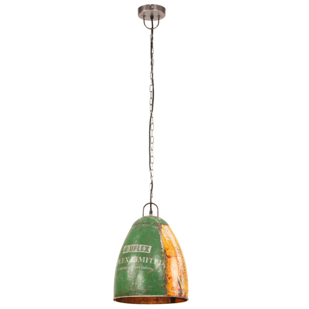 Lampe suspendue style industriel 25 W multicolore ronde 32 cm E27