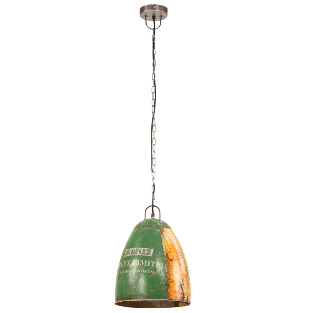 Lampe suspendue style industriel 25 W multicolore ronde 32 cm E27