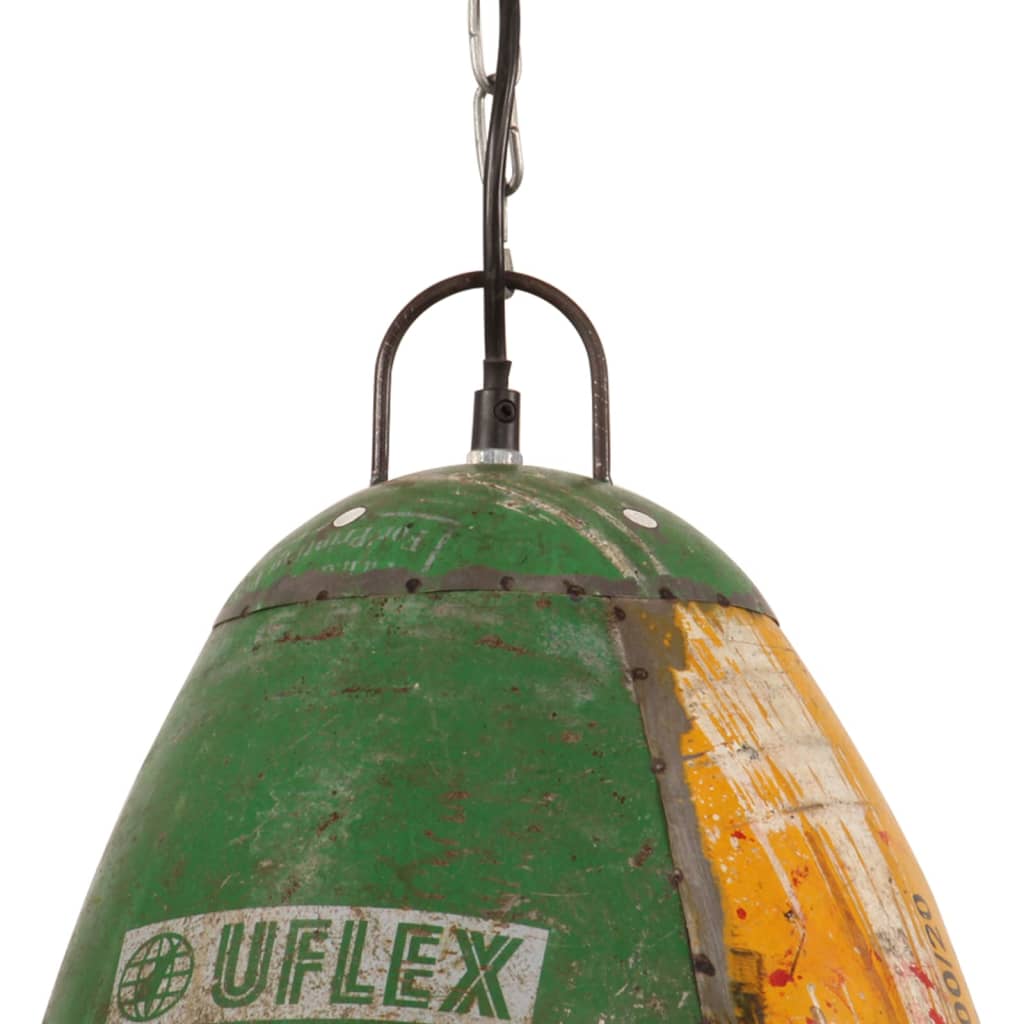 Lampe suspendue style industriel 25 W multicolore ronde 32 cm E27