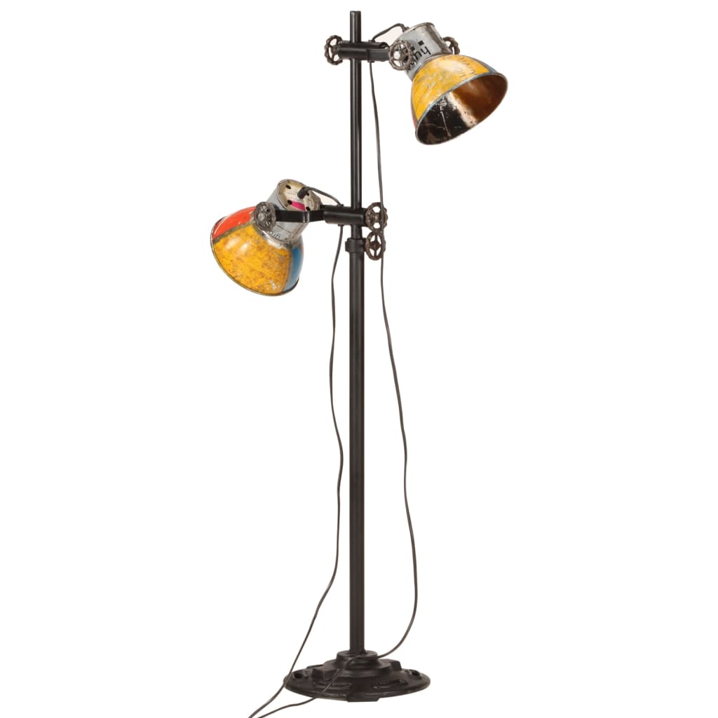 Floor lamp with 2 lampshades multicolored E27