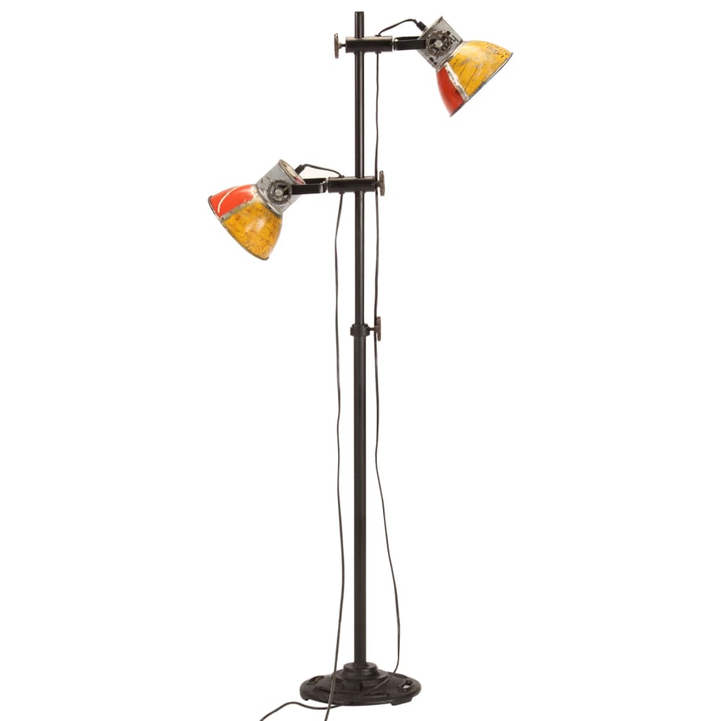 Floor lamp with 2 lampshades multicolored E27