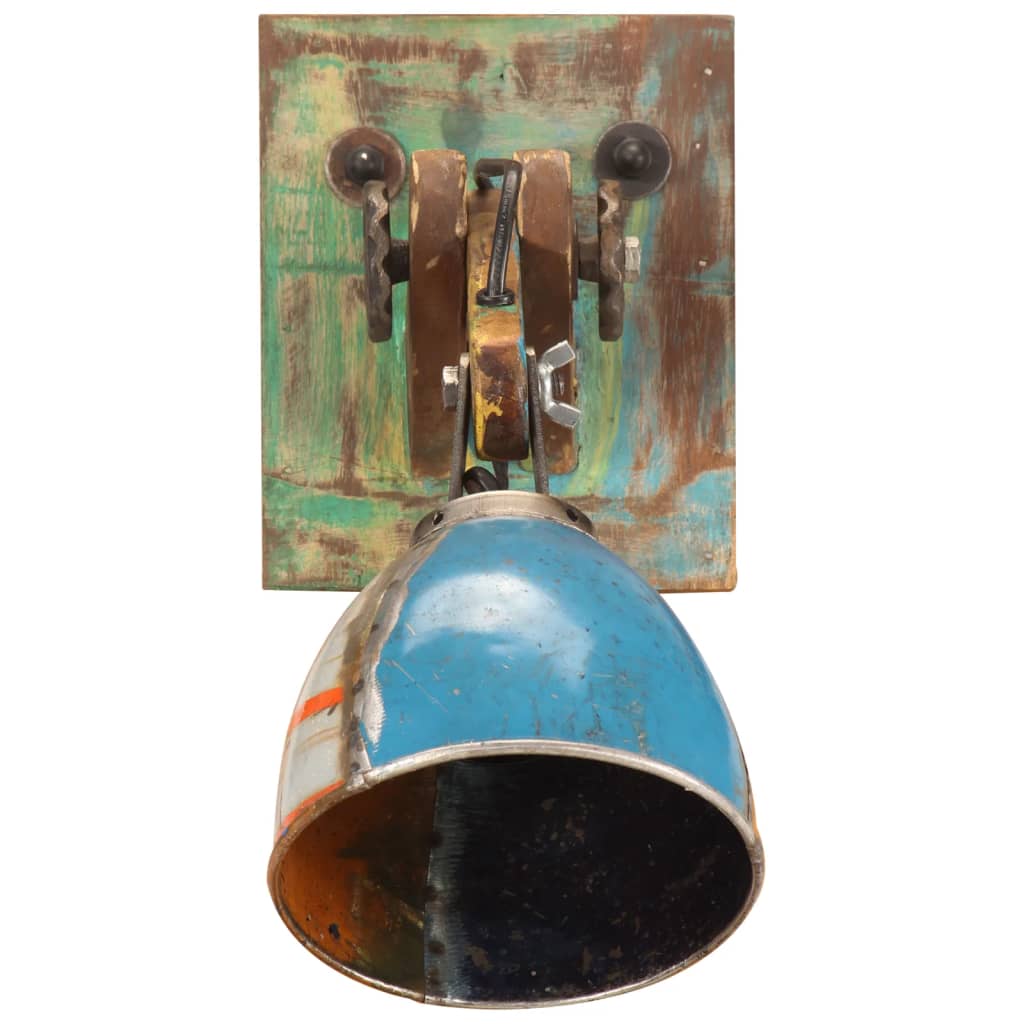 Applique murale style industriel multicolore ronde E27