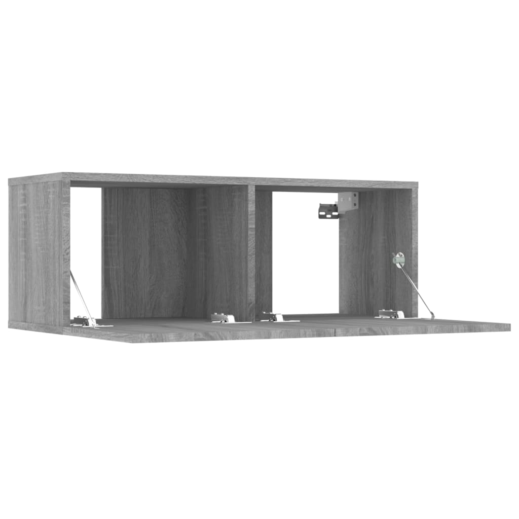 Meubles TV 4 pièces, gris Sonoma, 80 x 30 x 30 cm, matériau à base de bois