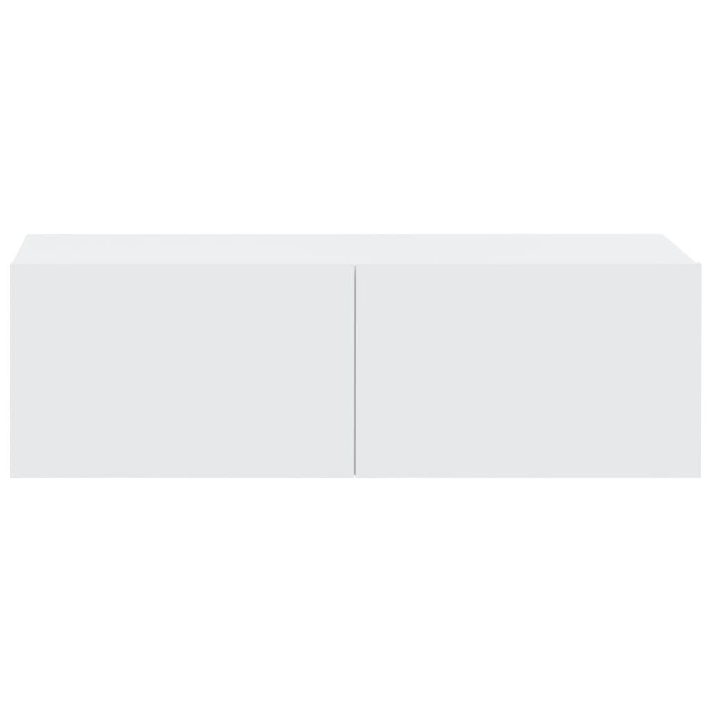 TV wall cabinets 4 pcs. White 100x30x30 cm