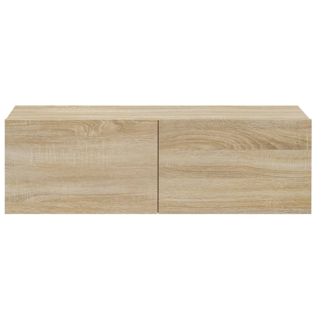 TV wall cabinets 4 pcs. Sonoma oak 100x30x30 cm