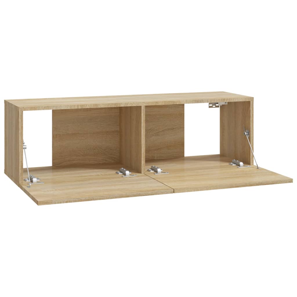 TV wall cabinets 4 pcs. Sonoma oak 100x30x30 cm
