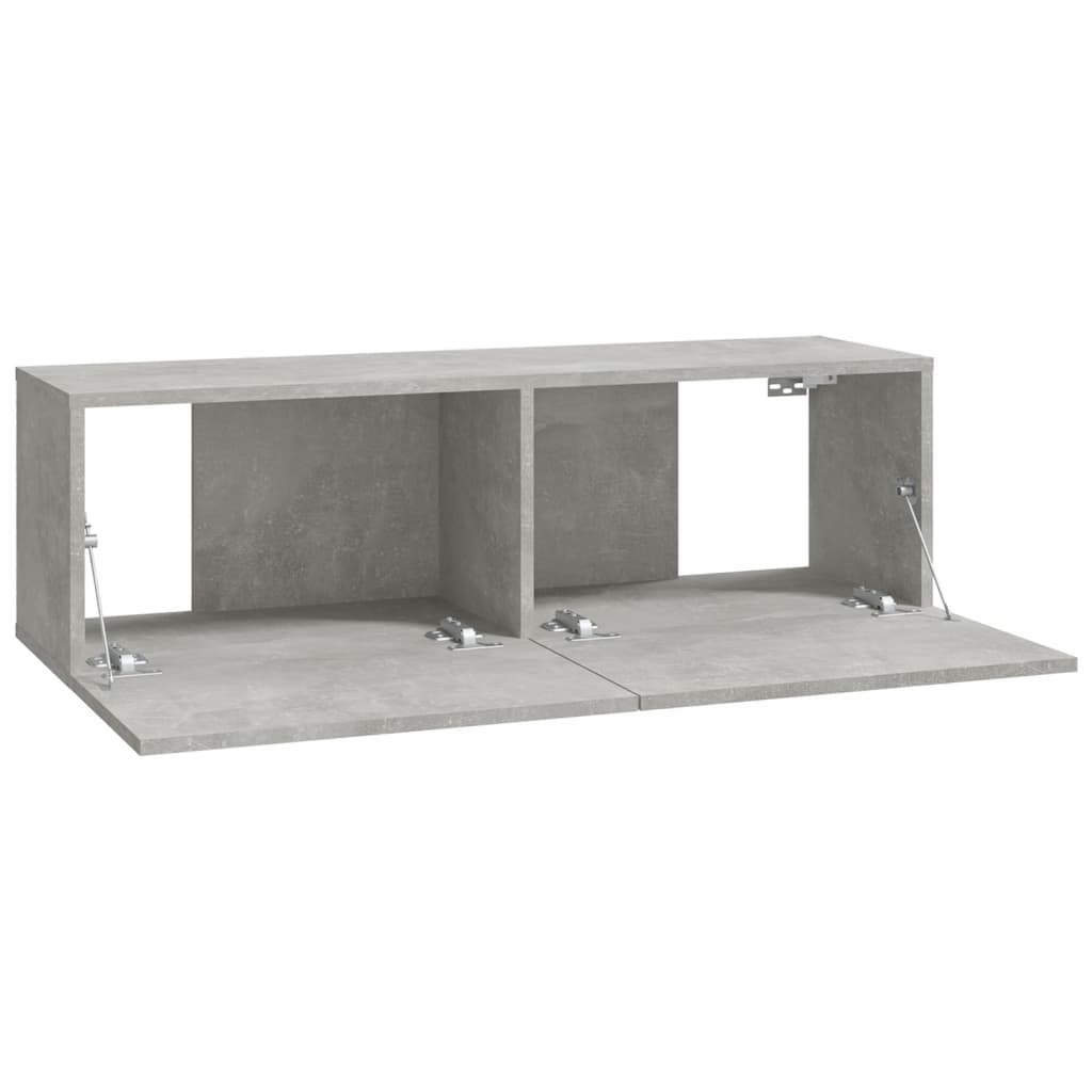 TV wall cabinets 4 pcs. Concrete grey 100x30x30 cm