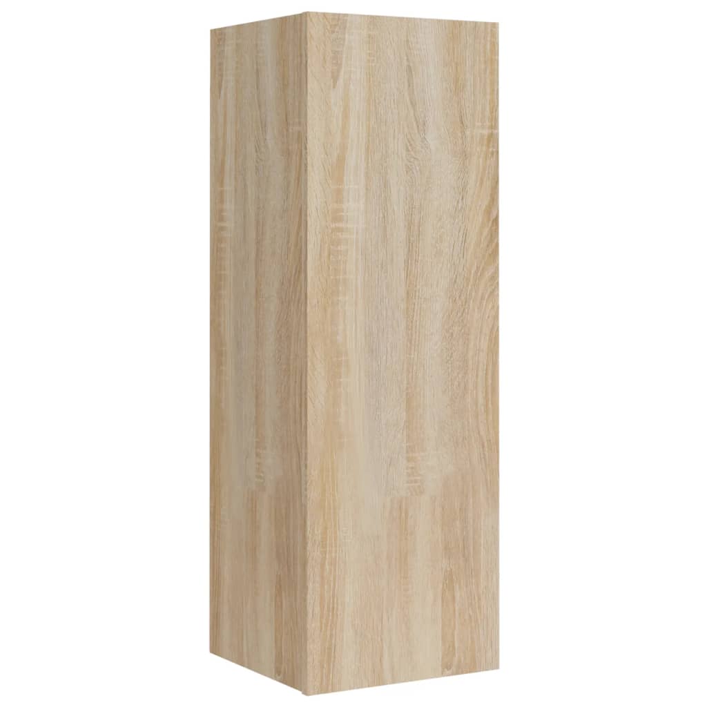 Ensemble de meubles TV 4 pièces en bois de chêne Sonoma