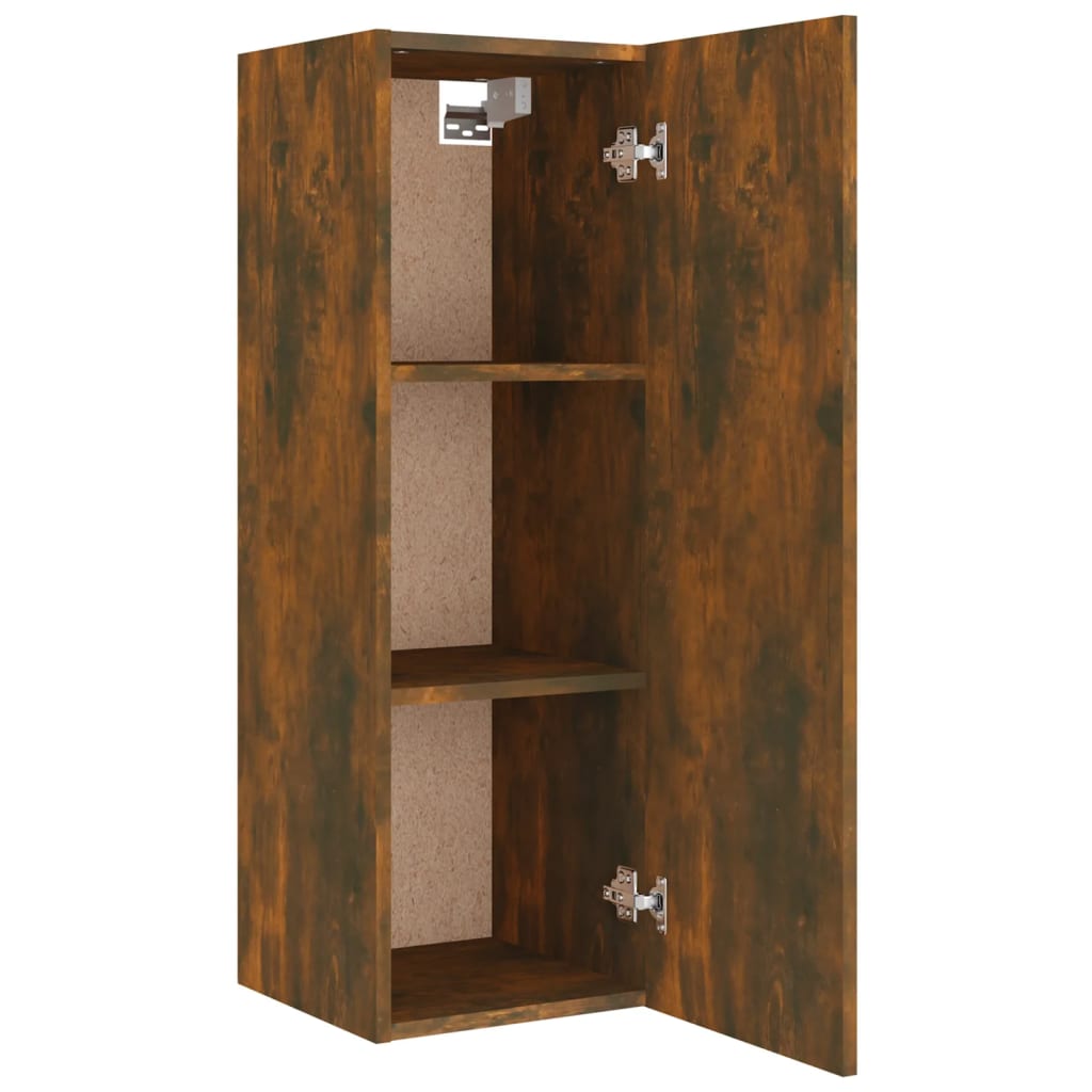 Ensemble de meubles TV 4 pièces en bois de chêne fumé