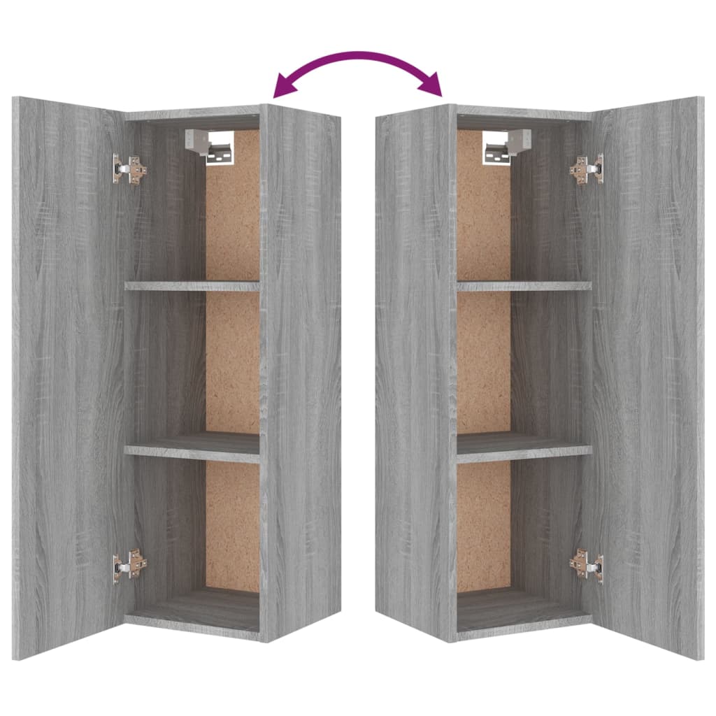 4-tlg. TV-Schrank-Set Grau Sonoma Holzwerkstoff