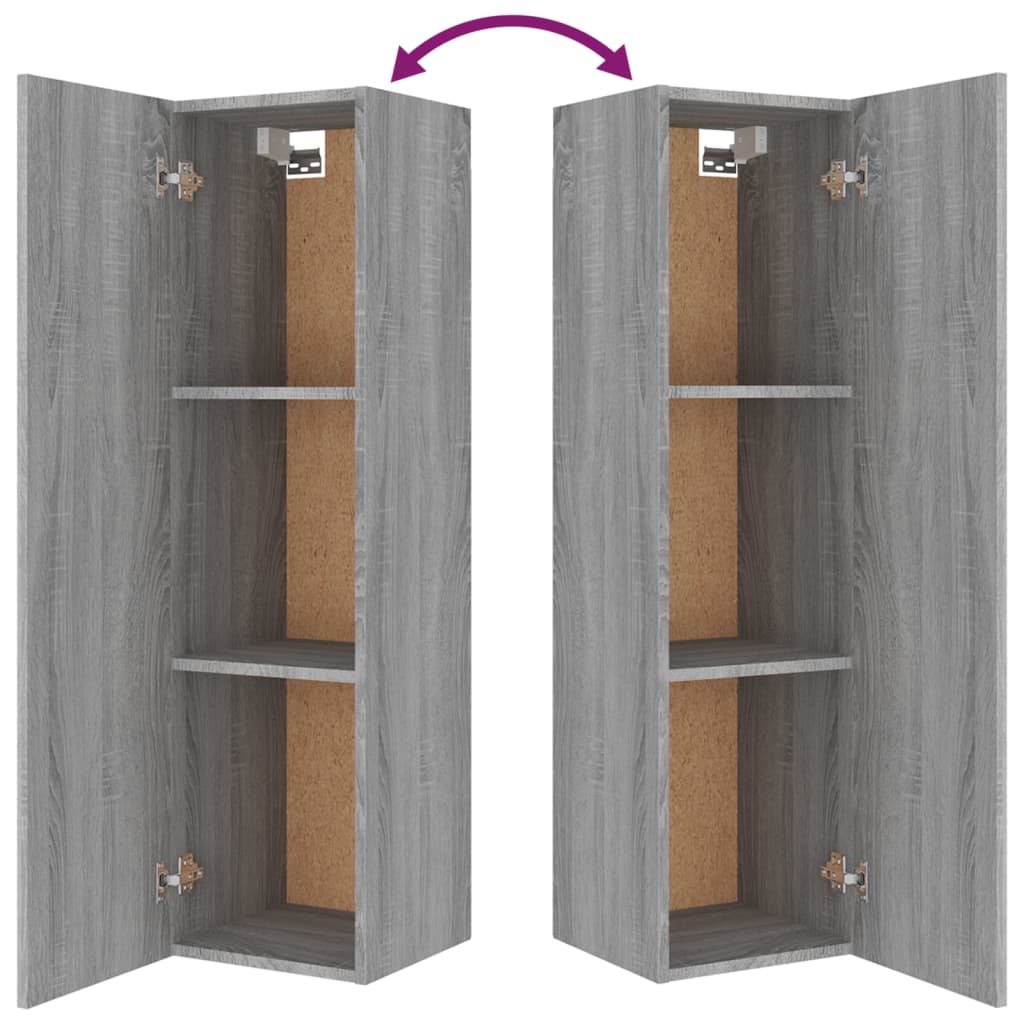 Ensemble de meubles TV 4 pièces, en bois de Sonoma gris