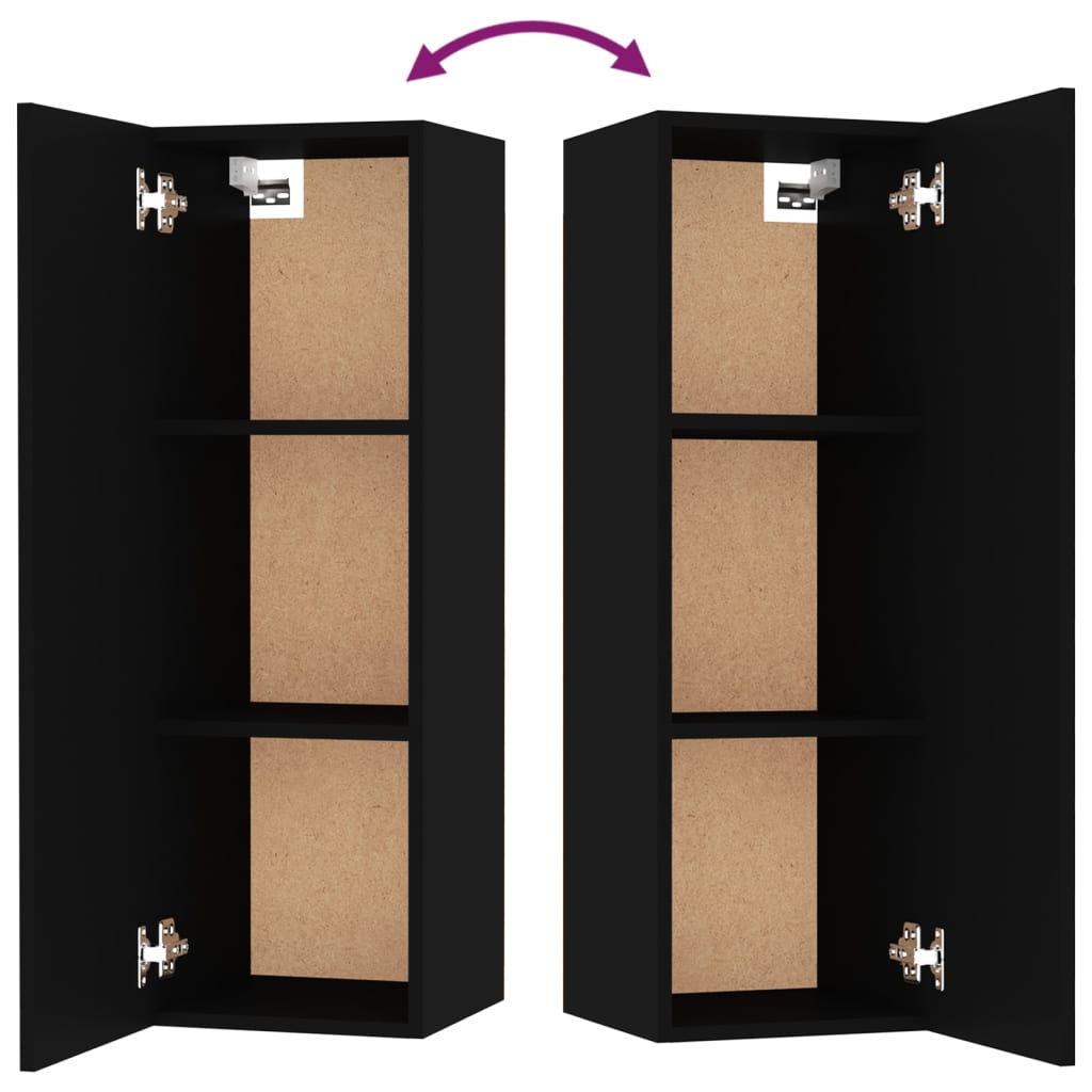 5-tlg. TV-Schrank-Set Schwarz Holzwerkstoff