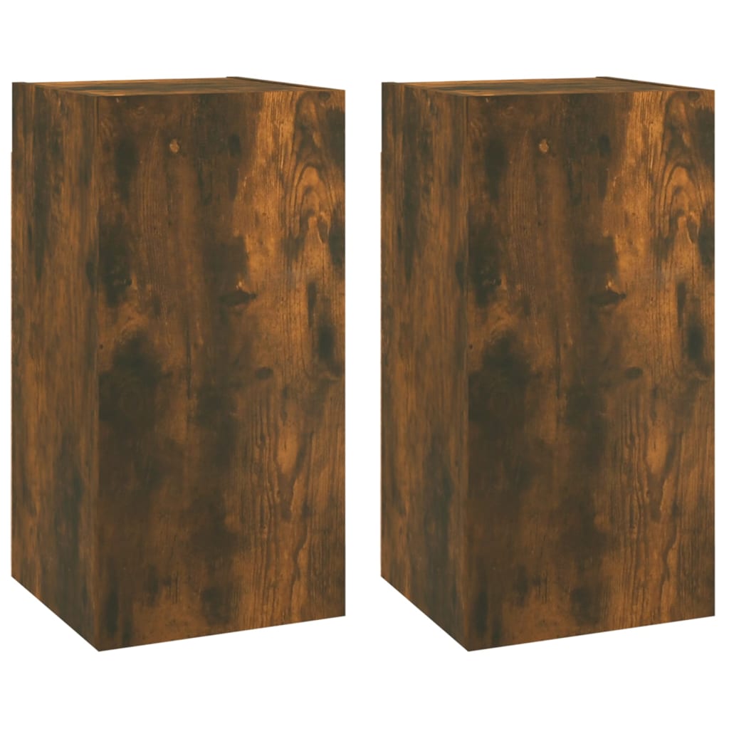 Ensemble de meubles TV 4 pièces en bois de chêne fumé