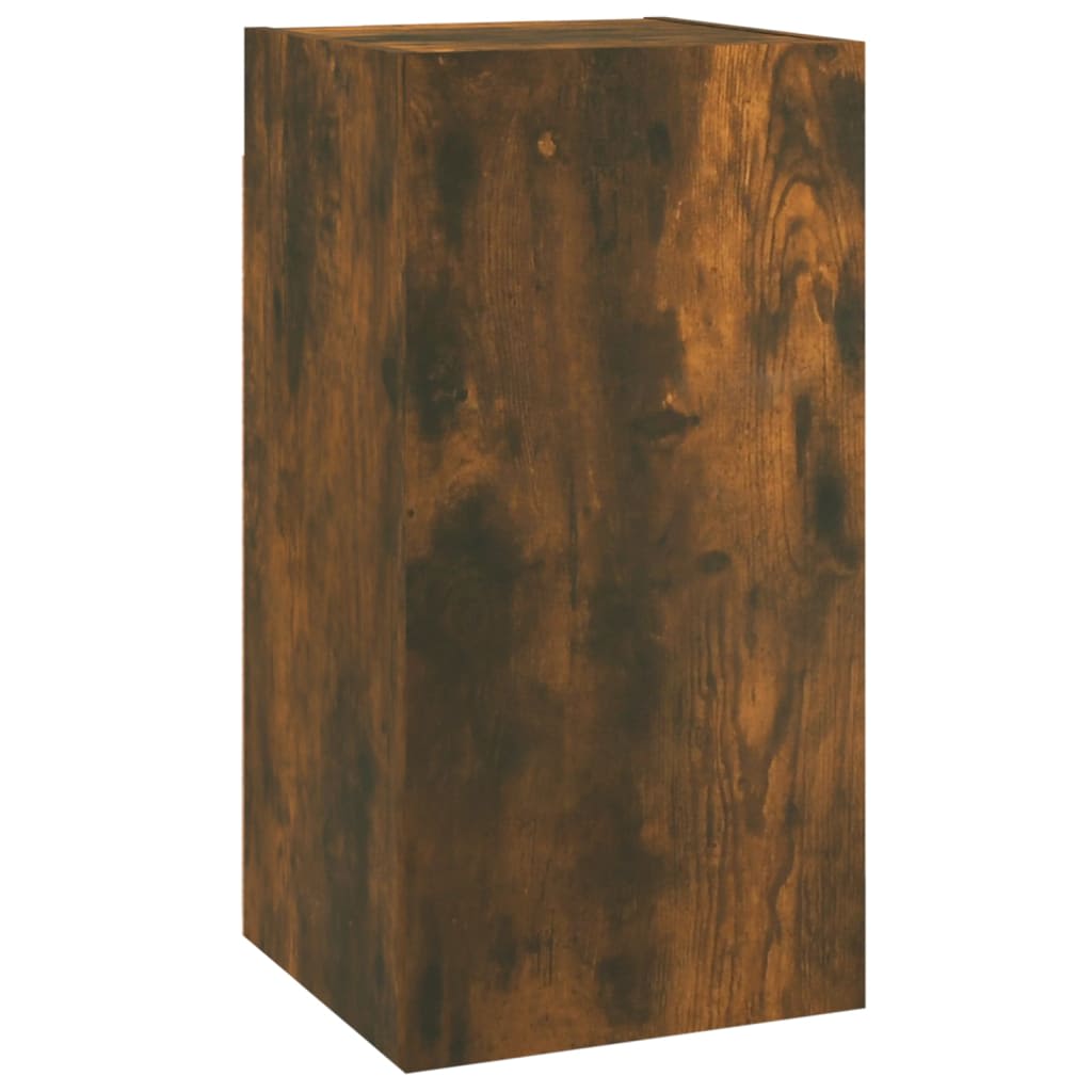 Ensemble de meubles TV 4 pièces en bois de chêne fumé