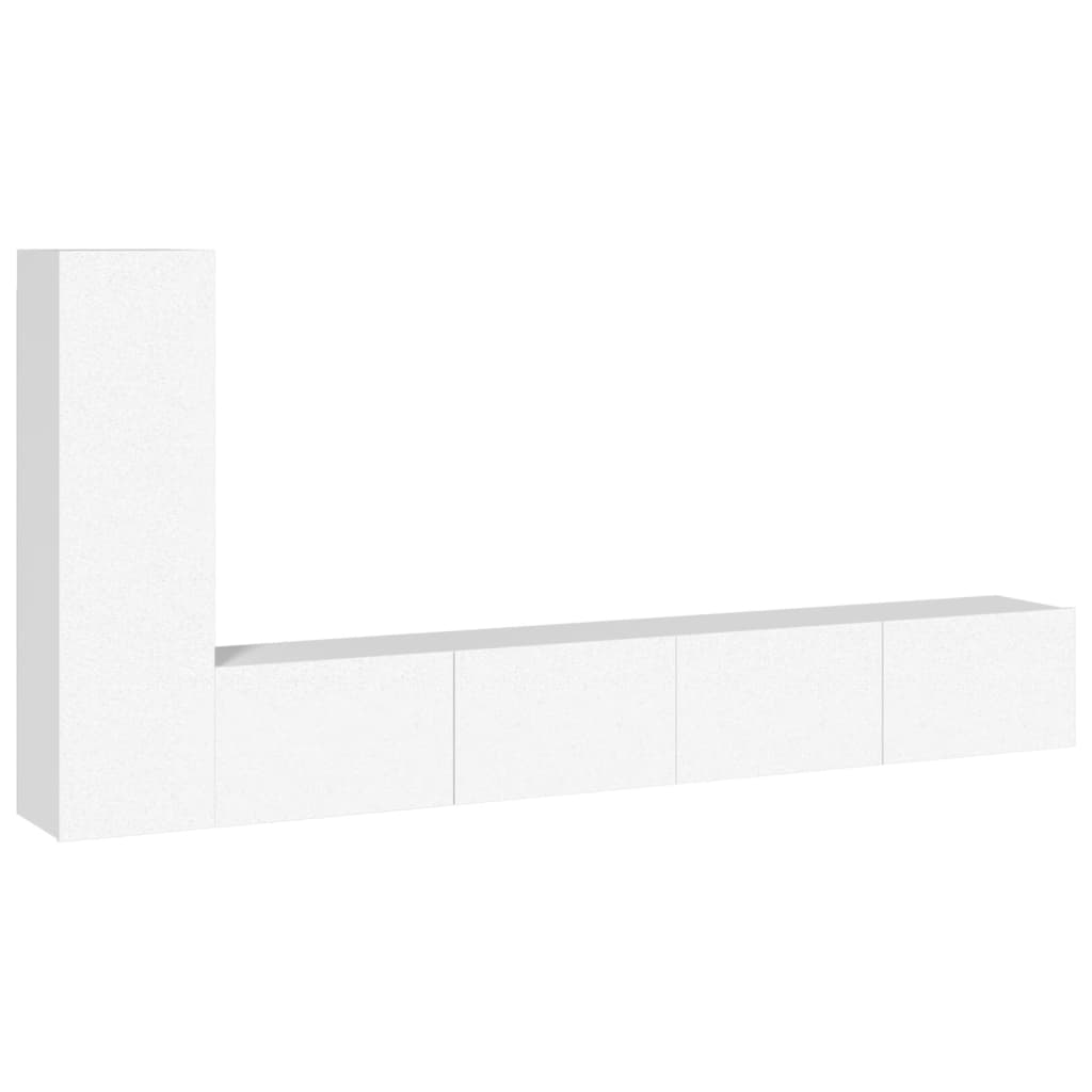Ensemble de meubles TV 3 pièces en bois blanc