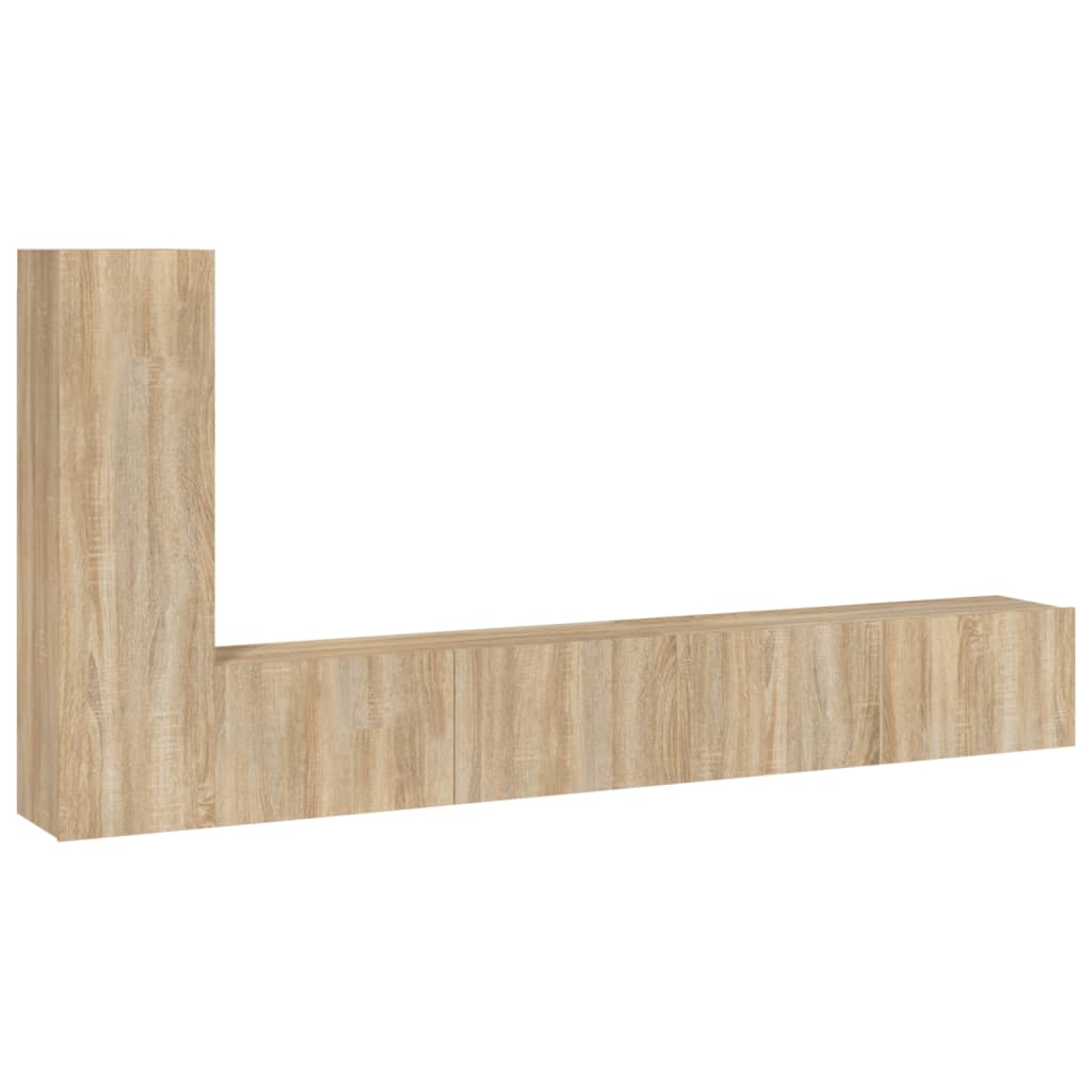 Ensemble de meubles TV 3 pièces en bois de chêne Sonoma