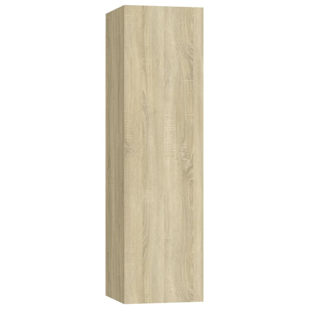 Ensemble de meubles TV 3 pièces en bois de chêne Sonoma
