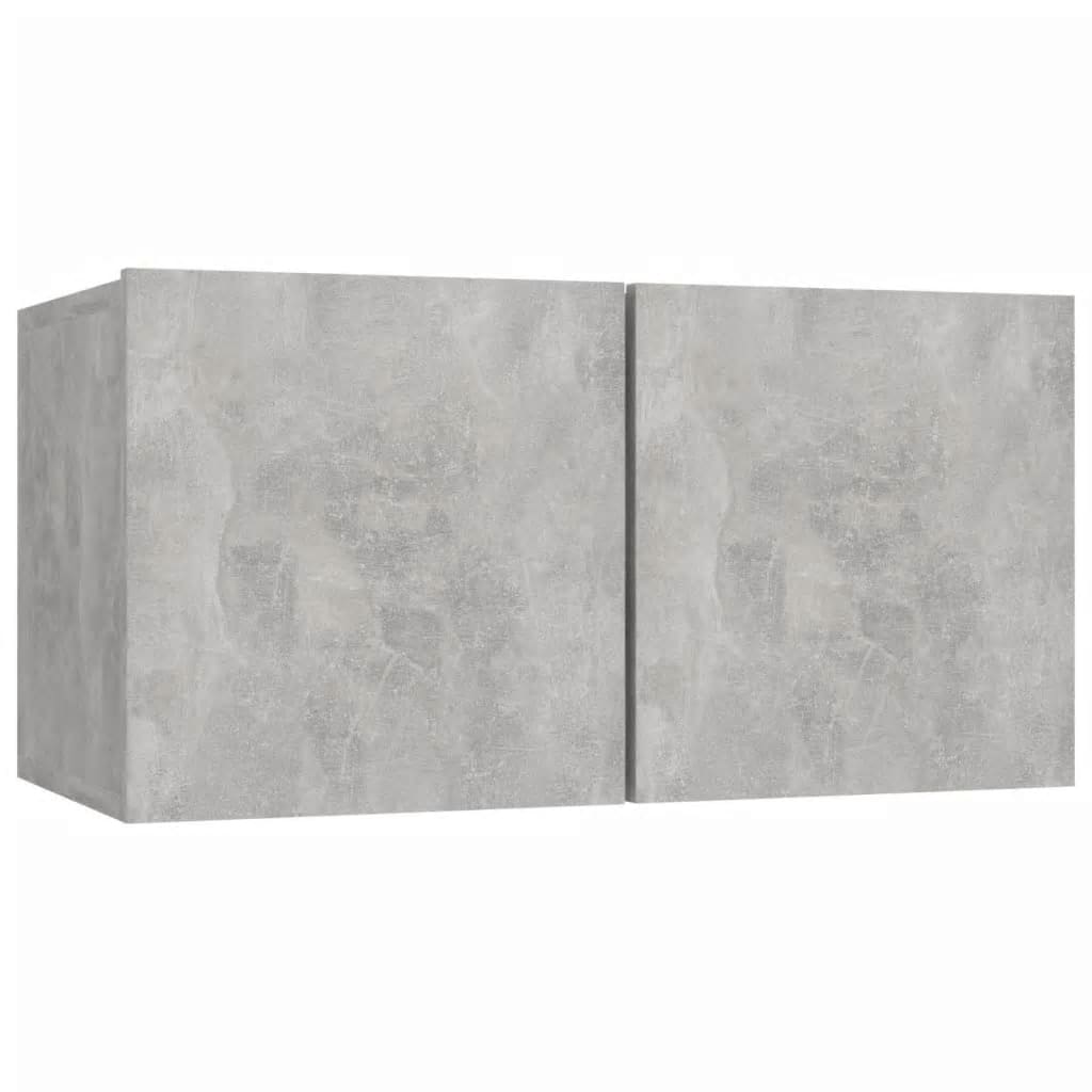 Ensemble de meubles TV 5 pièces en béton gris à base de bois