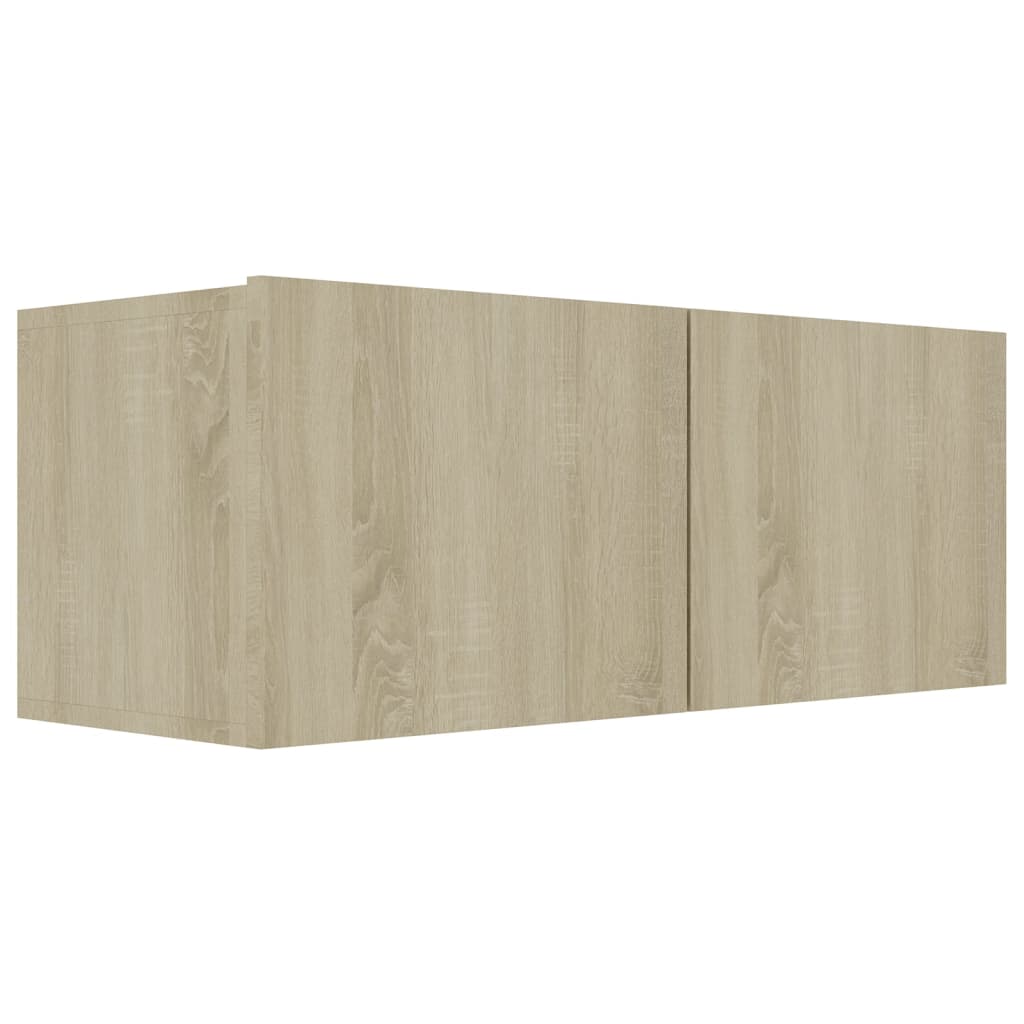 Ensemble de meubles TV 3 pièces en bois de chêne Sonoma
